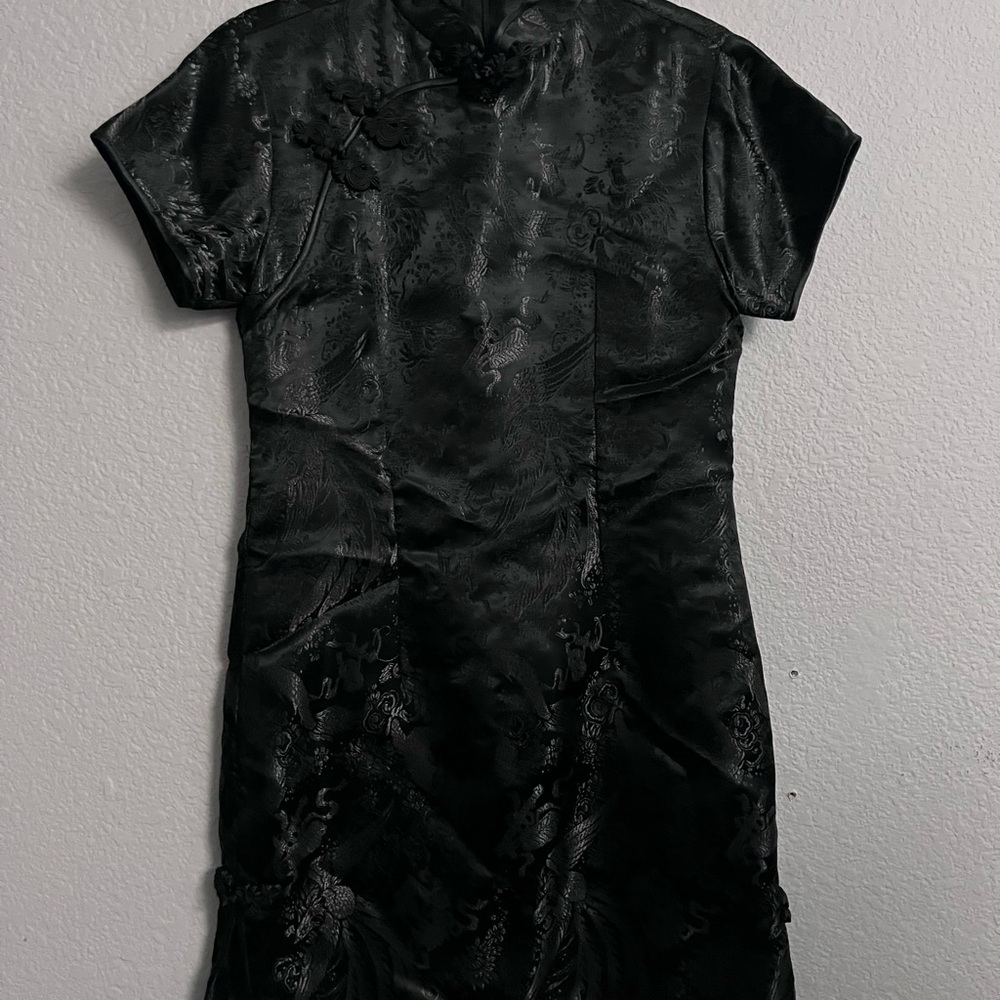 Elegant Black Floral Dress